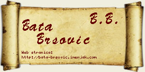 Bata Bršović vizit kartica